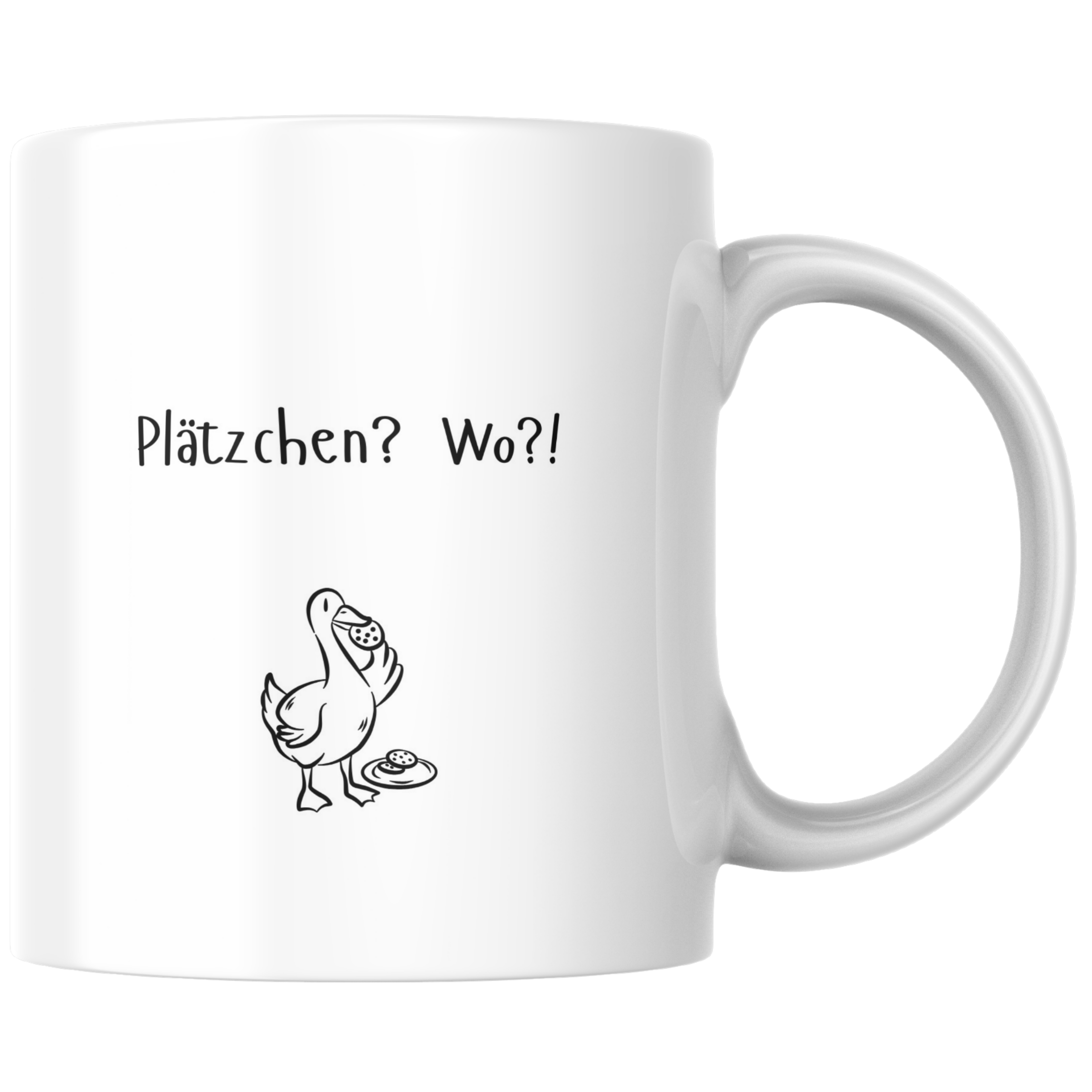 Tasse Weihnachten „Plätzchen? Wo!?“