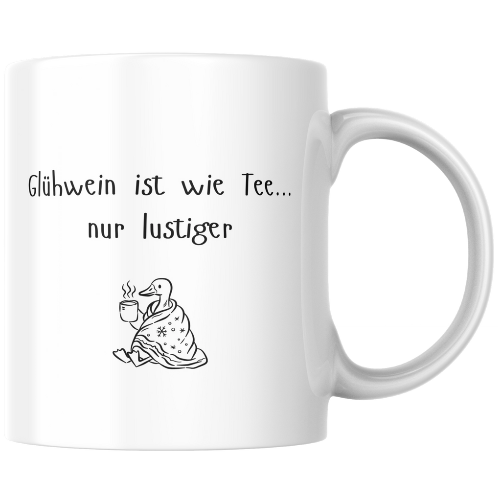 Tasse Weihnachten „Glühwein ist wie Tee… nur lustiger“