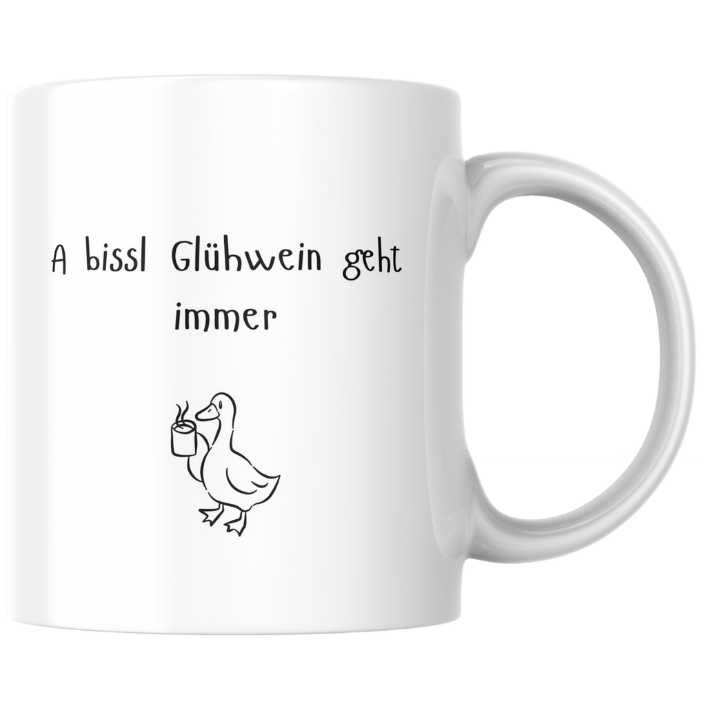 Tasse Weihnachten „A bissl Glühwein geht immer“