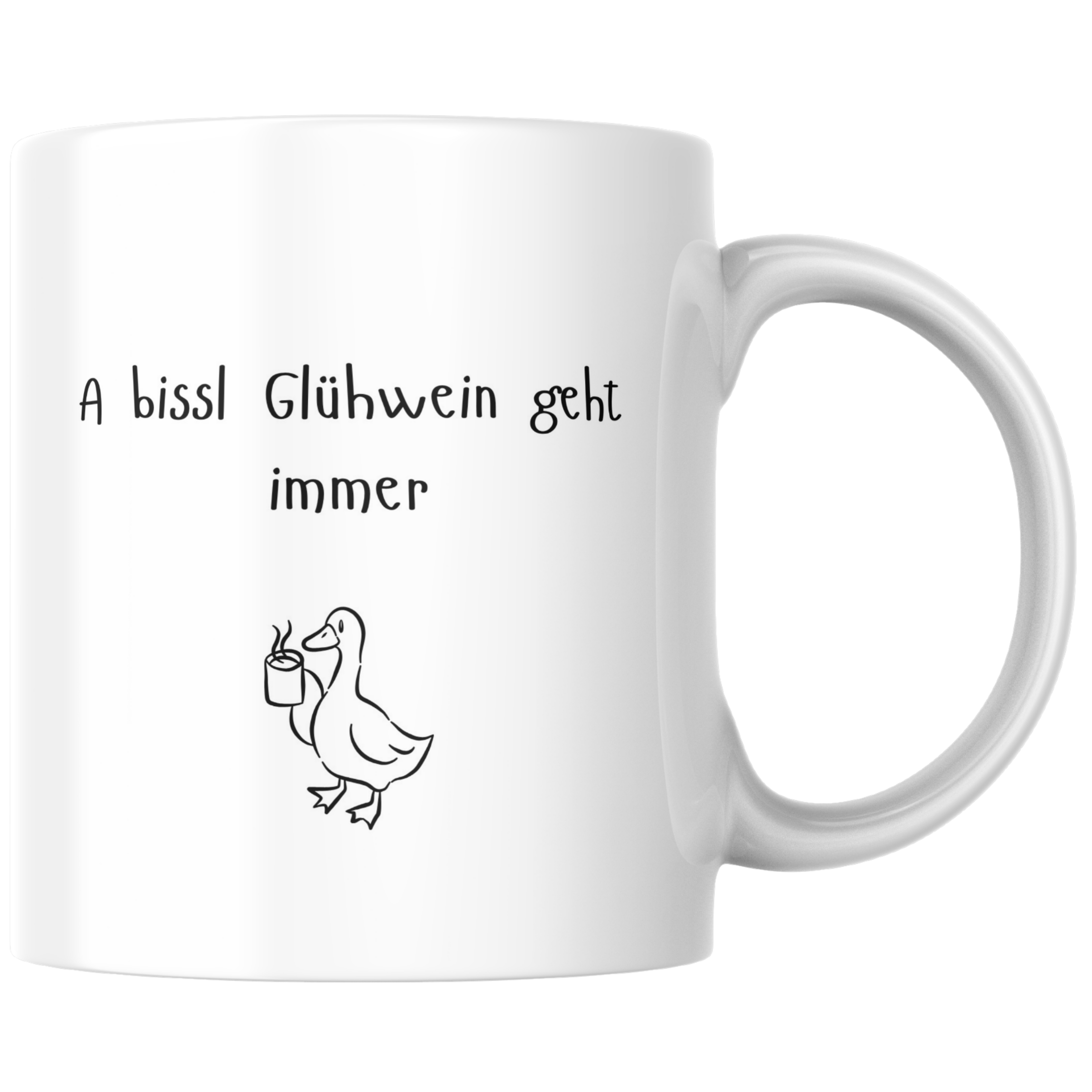 Tasse Weihnachten „A bissl Glühwein geht immer“