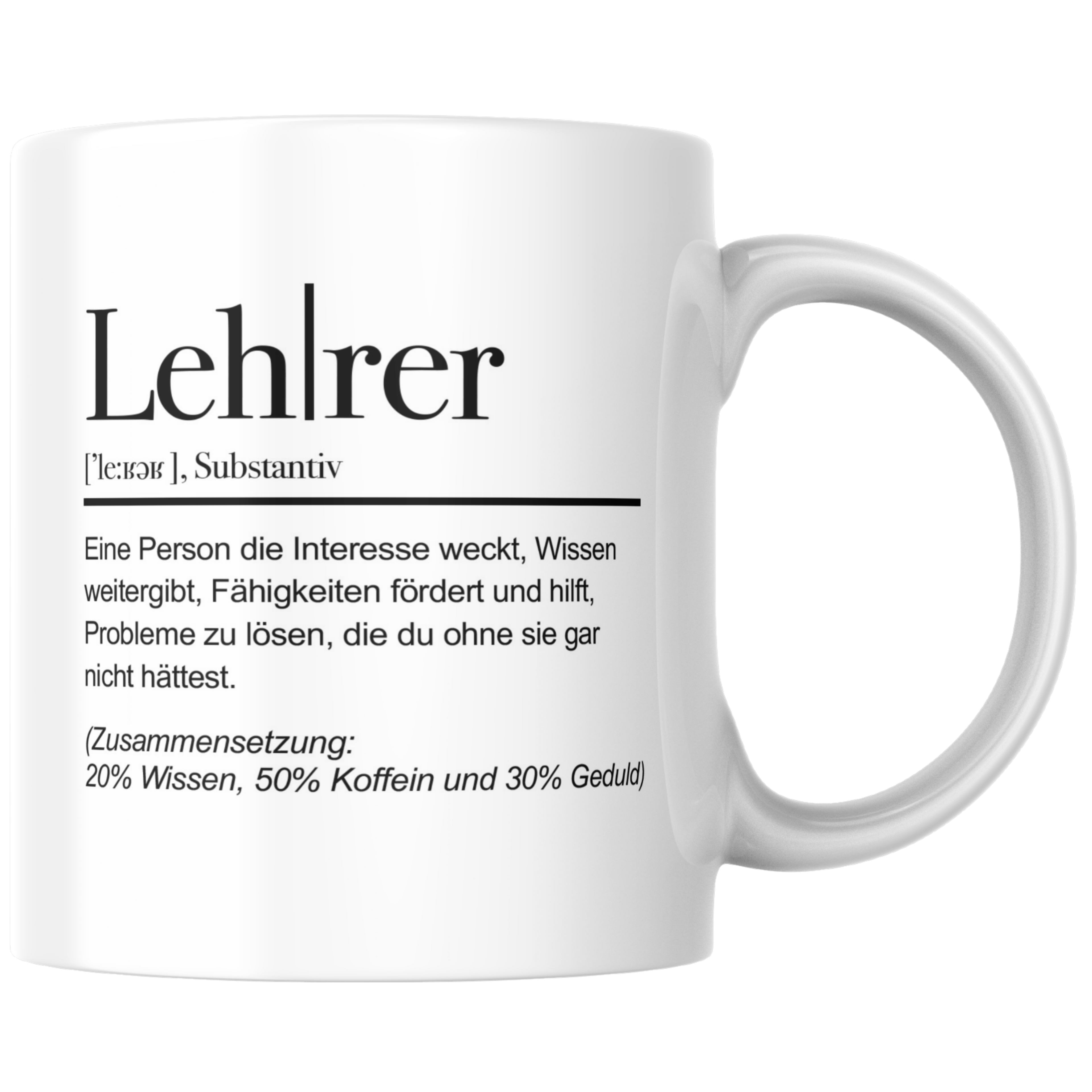 Tasse "Lehrer/Lehrerin" *Definition Wikipedia Style*