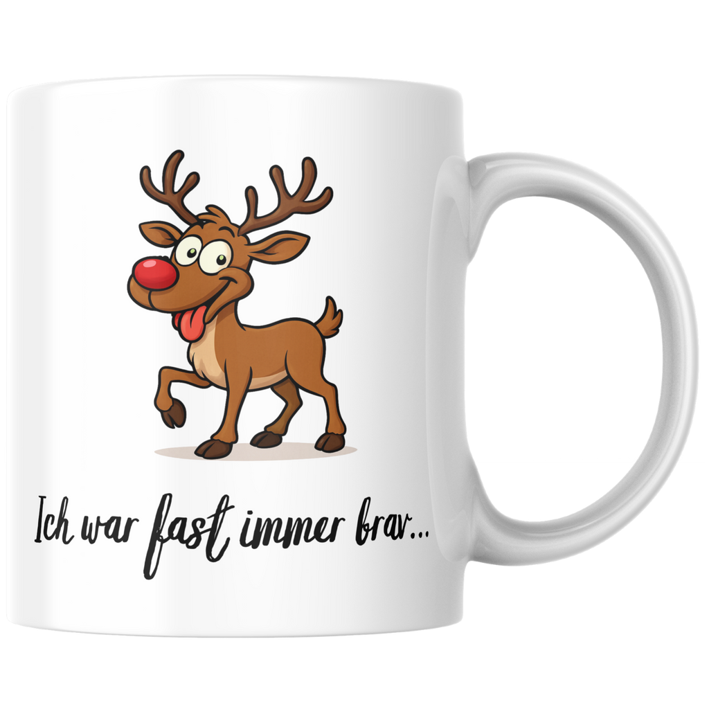 Tasse Weihnachten „Ich war fast immer brav“