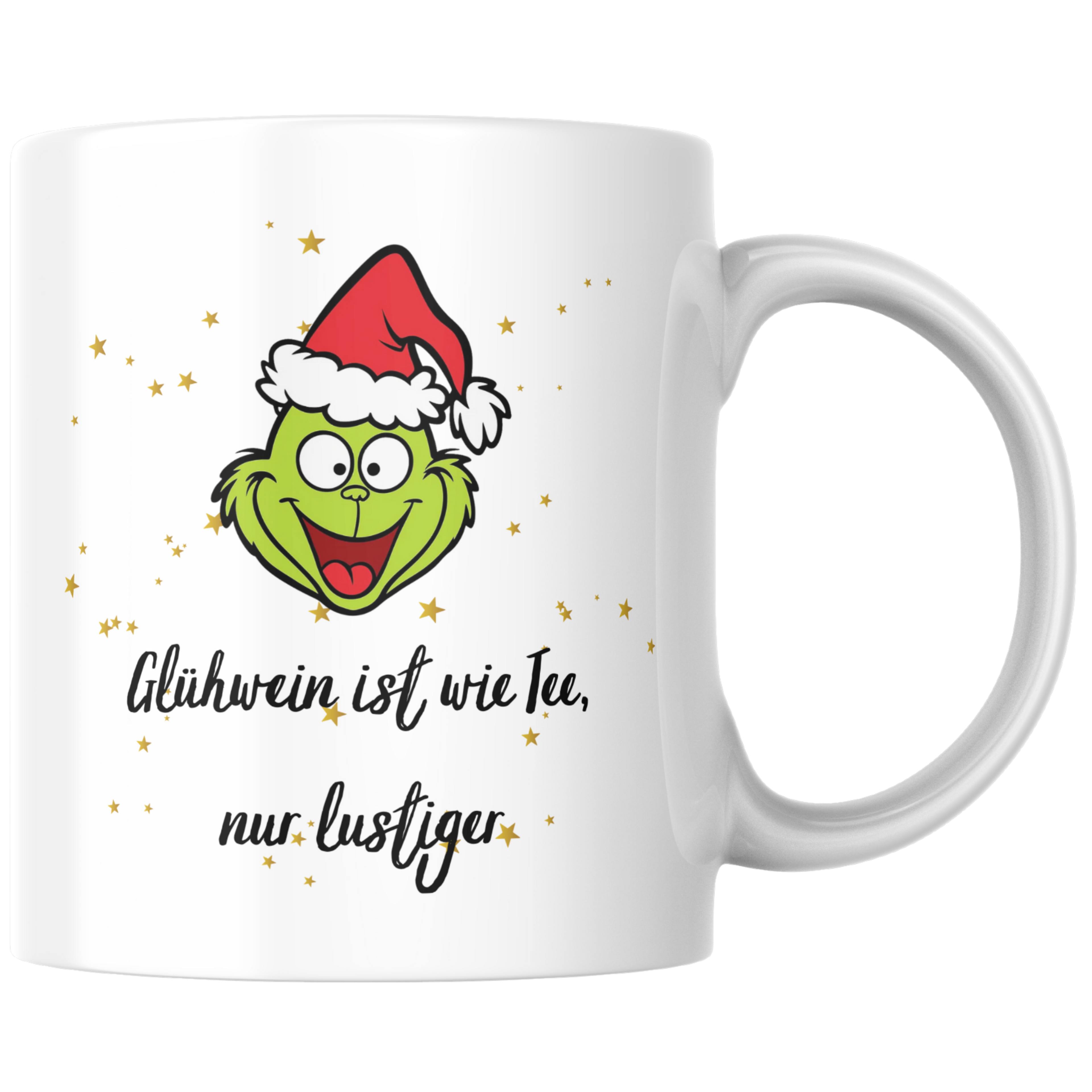 Tasse Weihnachten „Glühwein ist wie Tee, nur lustiger“ - Grinch