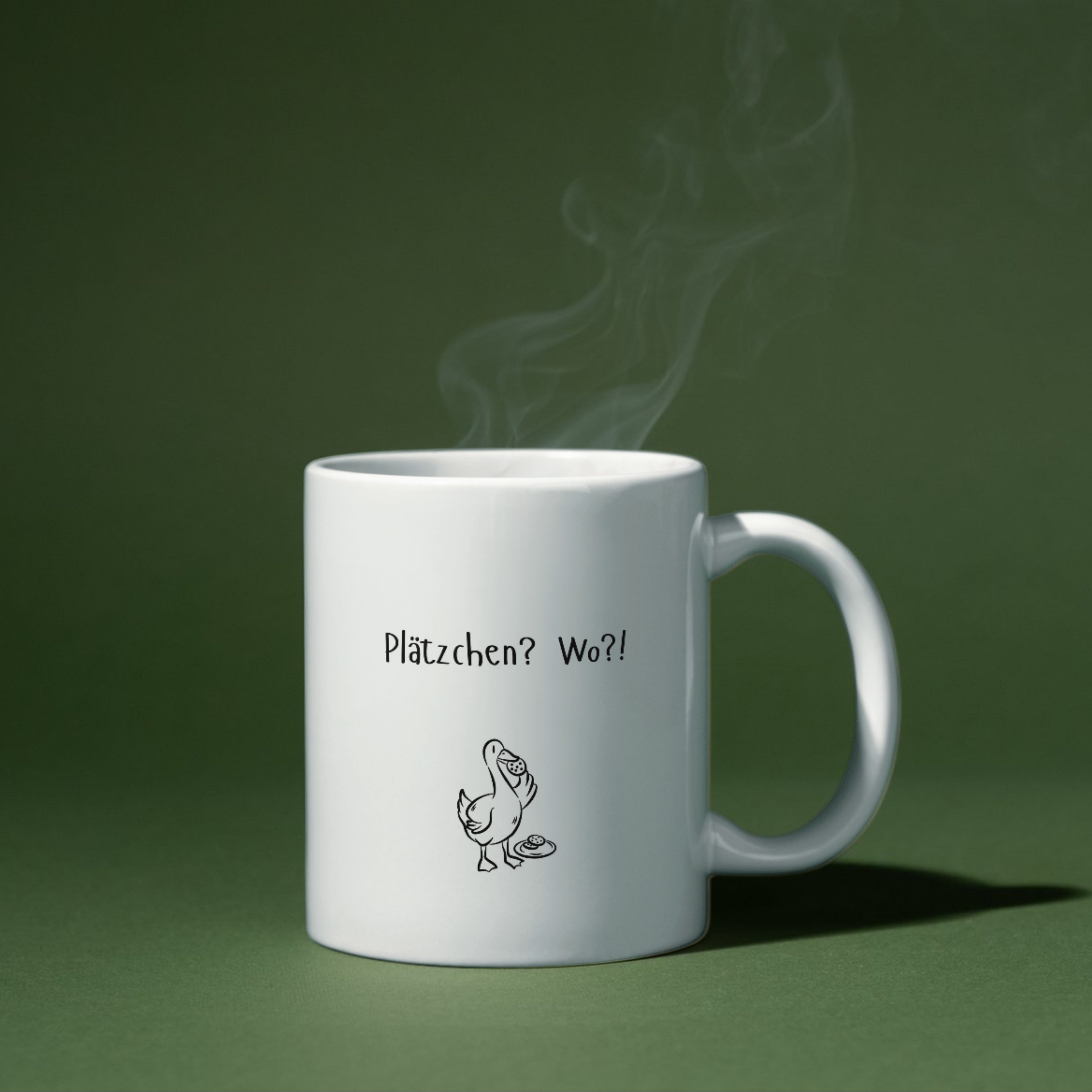 Tasse Weihnachten „Plätzchen? Wo!?“